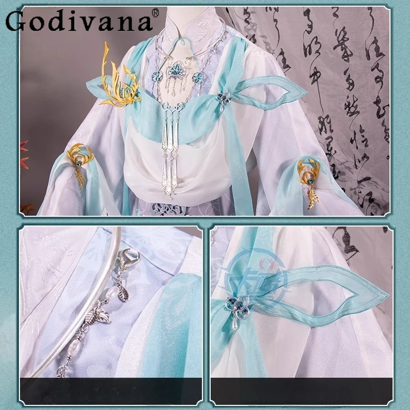 Yuan Carnevale Costume Cosplay Donna Copricapo bianco Accessori Cos Party Outfit Abbigliamento da strada femminile Abiti da festival