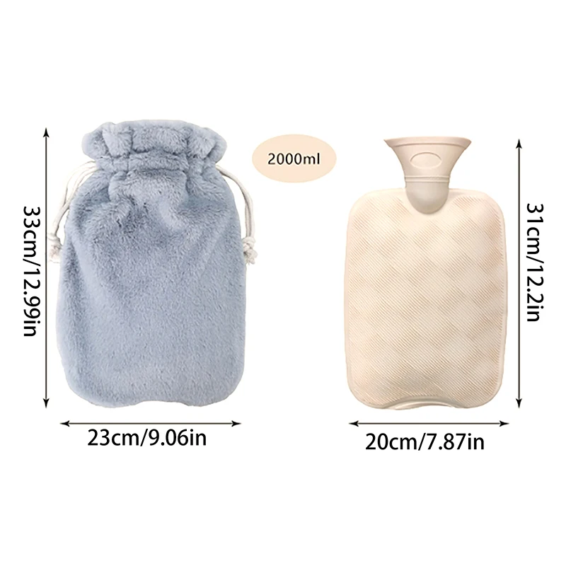 Plush Hot Water Bottle Cover Reusable Warm Water Bag Cover Portable Warm Handbash Cloth Hand Winter Warming Bag image 6