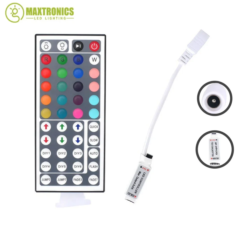 New RGB Color Mini 44key IR Remote Controller With led Control Dimmer DC 12V for 5050 / 3528 Led Strip Light