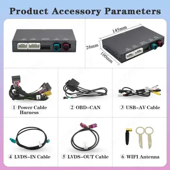 AUTOTOP Modul pro úpravu vozu Bezdrátový Carplay Android Auto pro Volkswagen Touareg RNS850 2011-2015 Hlasové ovládání Zrcátko Link 8 nejlepší prodej příslušenství k Touaregu - №2