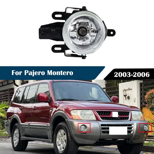 MN 133759   MN 136353   Luces antiniebla del parachoques delantero, lámpara antiniebla, lámparas de conducción transparentes para Pajero Montero 2003 2004 2005 2006, accesorios para coche