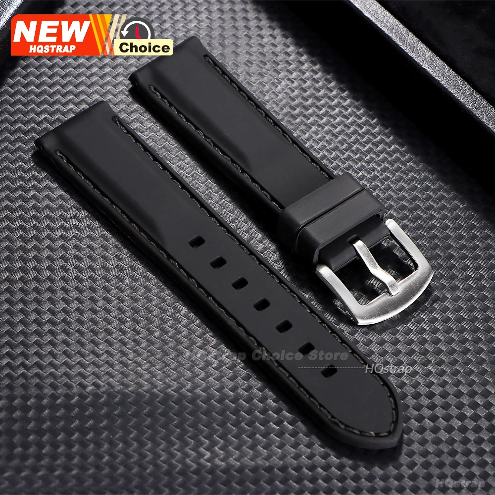 Stitching Sports Silicone Watch Band 18mm 20mm 22mm 24mm 26mm Thick Rubber Strap for Men Waterproof Bracelet Universal Wristband