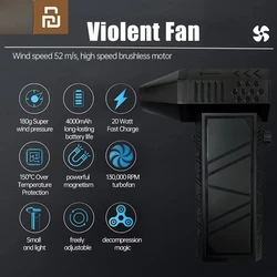 Youpin Mijia X6 Turbofan 130000RPM Handheld High Power Jet Fan Dust Blower Wind Speed 52m/s Violent Turbo Fan Mini Air Duster