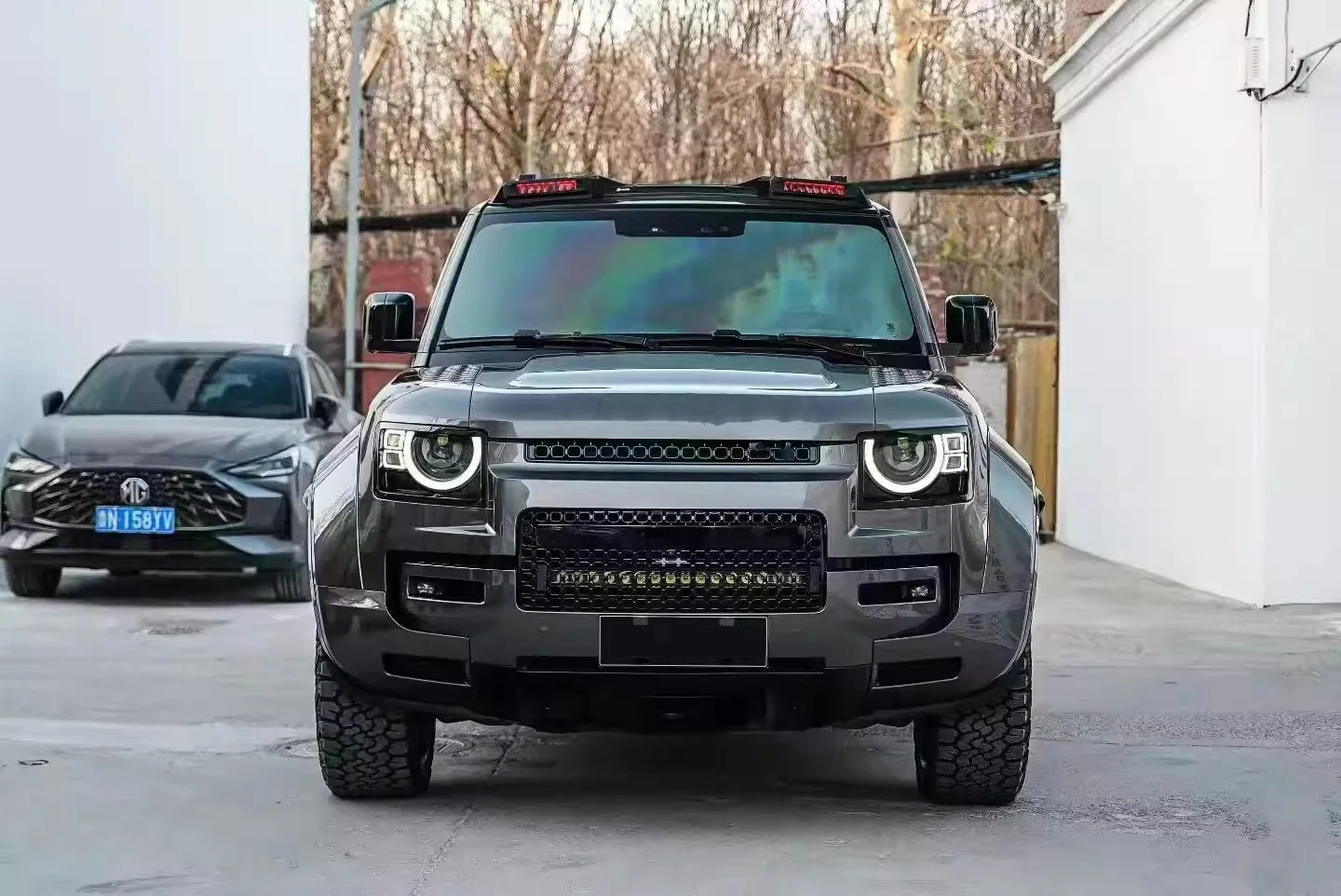 26style Wide body kit For Land Rover Defender 110 L663 20-26 Modified To OCTA style Front Rear Bumper Grill Side Skirt Eyebrow B