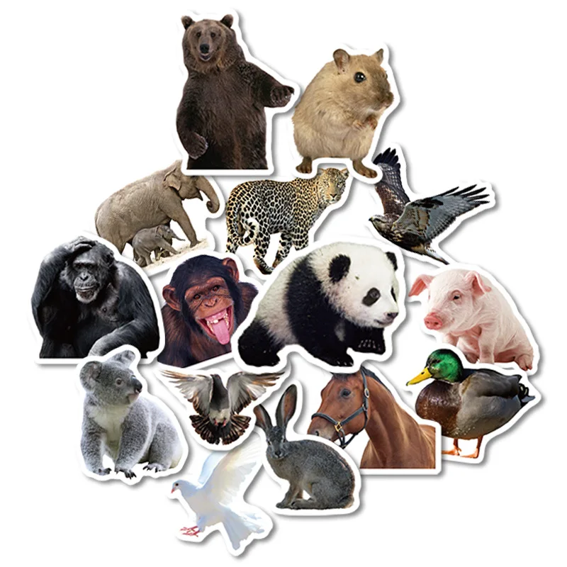 50Pc Waterproof Animal Decal Stickers for Skateboard Laptop Bicycle Motorcycle Guitar Luggage Sticker Kids Toys