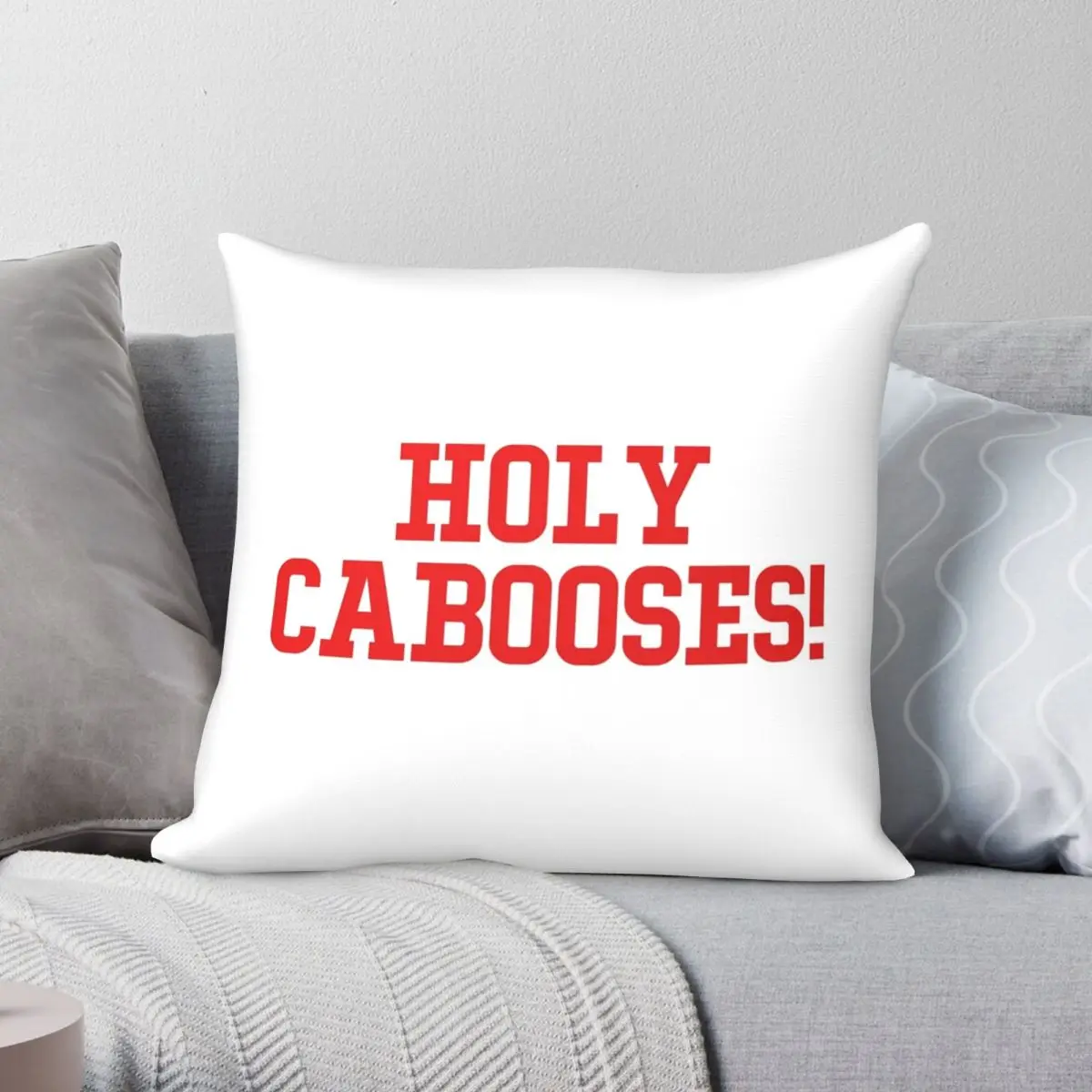 

Holy Cabooses Square Pillowcase Polyester Linen Velvet Pattern Zip Decor Home Cushion Cover