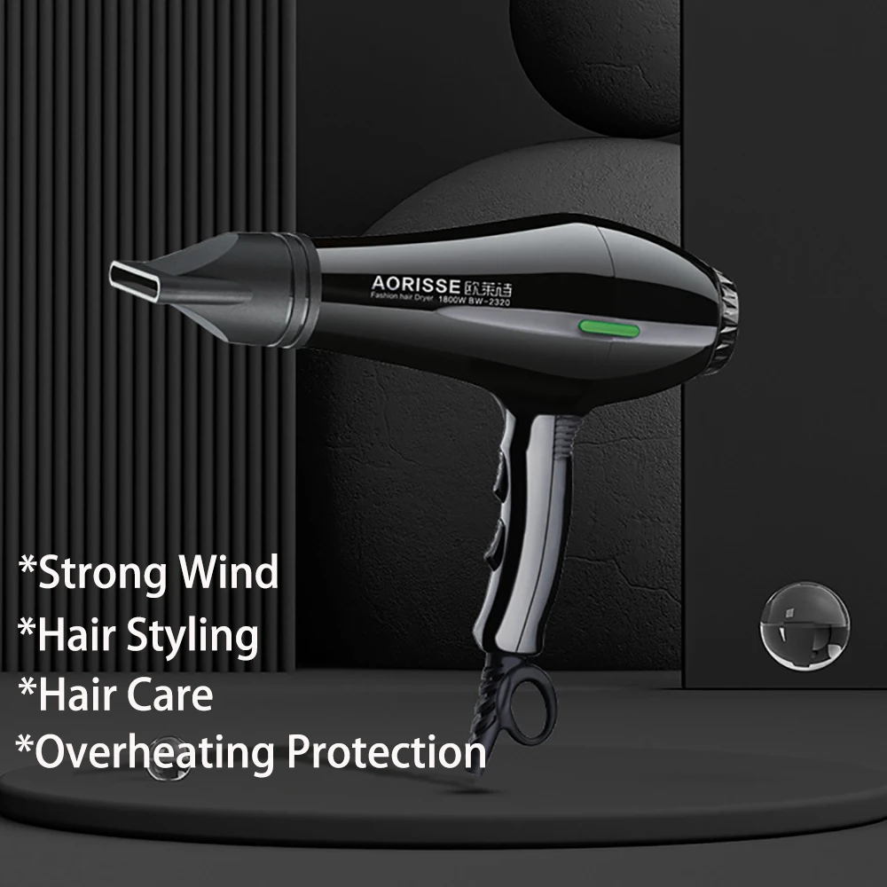 

Professional Hair Dryer 1800W Blow Drier Air Blower Hair Styling Appliances Straightener and Curlers Hair Care 220V 110V