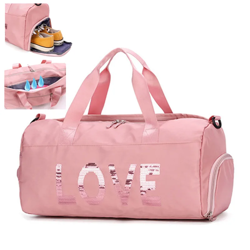 

Women's Training Exercise Sport Bag For Swimming Waterproof Shoe Pocket Free Shipping Luggage Shoulder Bolsas Travel Gym Handbag