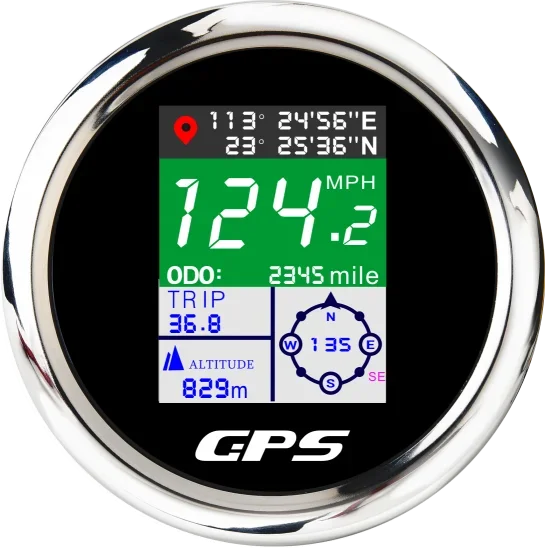 デジタルGPSスピードメーター,TFTスクリーン,新品,一般モーター,船舶,ヨット,機器,スピードメーター,測定付き