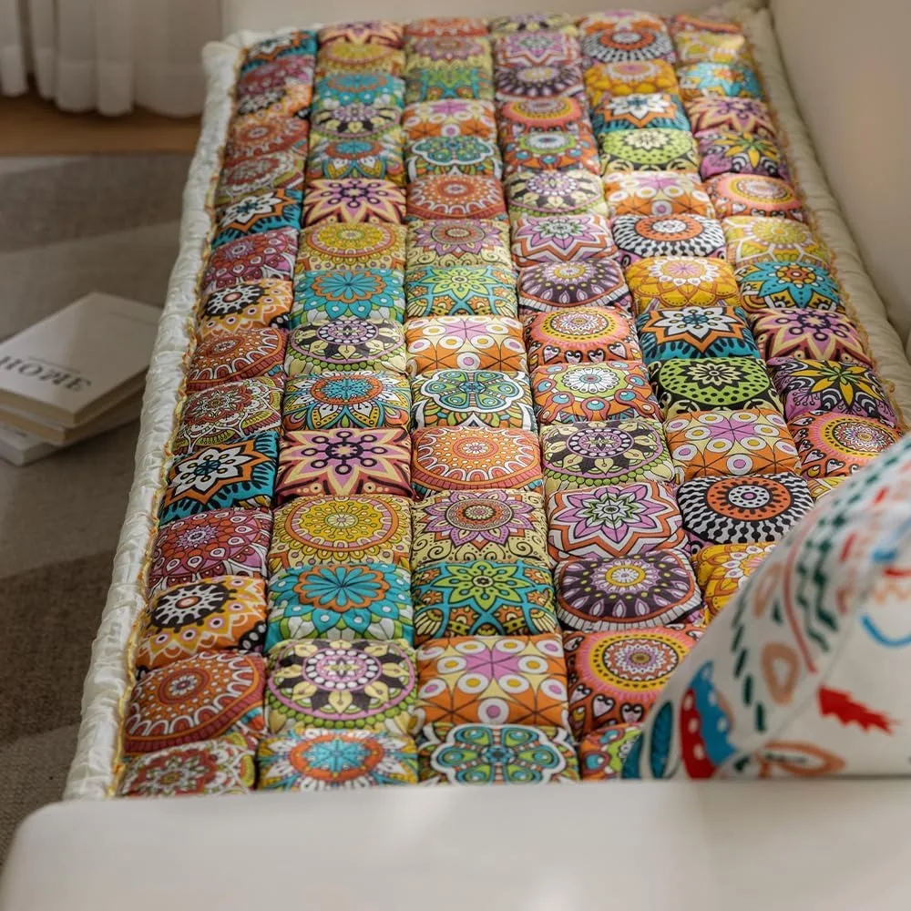 غطاء أريكة قطني صديق للغسل للحيوانات الأليفة للأرائك ذات 3 وسائد، تصميم غير قابل للانزلاق، أصفر، مقاس 27.6 × 59.1 #6