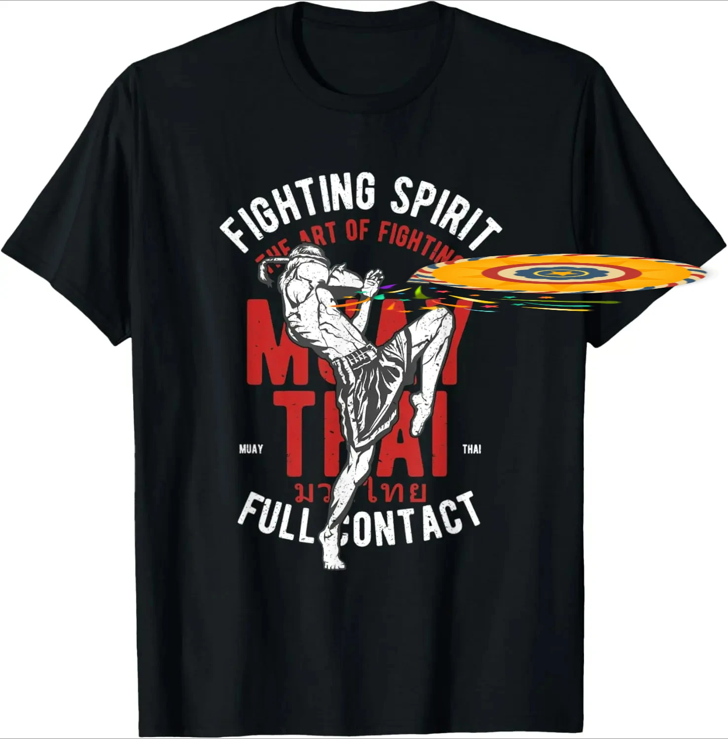 Muay Thai MMA Fighting Spirit Thai Boxing T-Shirt 100% Cotton O-Neck Short Sleeve Summer Casual Mens T-shirt Size S-3XL