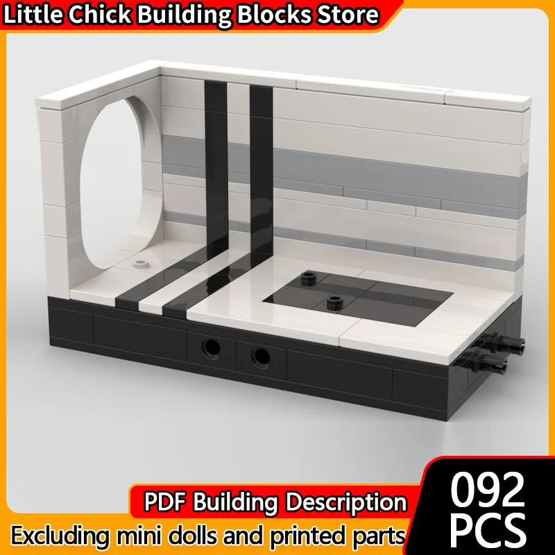 

City Street View Model MOC Building Bricks Scenes Hallway Modular Technology Children Holiday Gifts Assemble Toys Suit