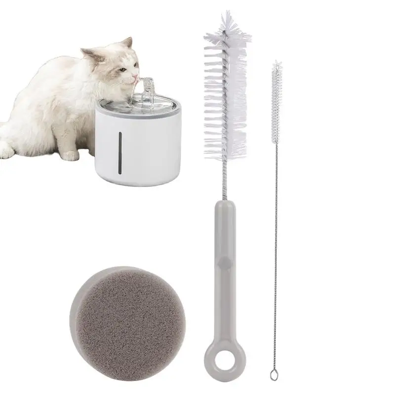 Pet Water Fountain Cleaning Brush Kit Cat Fountain Brush Cleaning Kit Cat Water Dispenser Scrub Brush Pet Fountains Cleaning Set