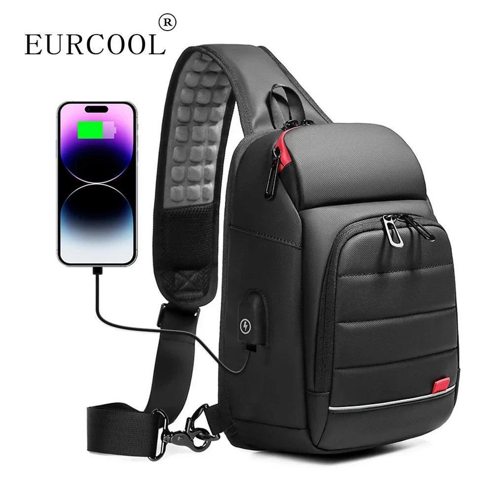 EURCOOL Multifunction Men Chest Bag for 9.7\