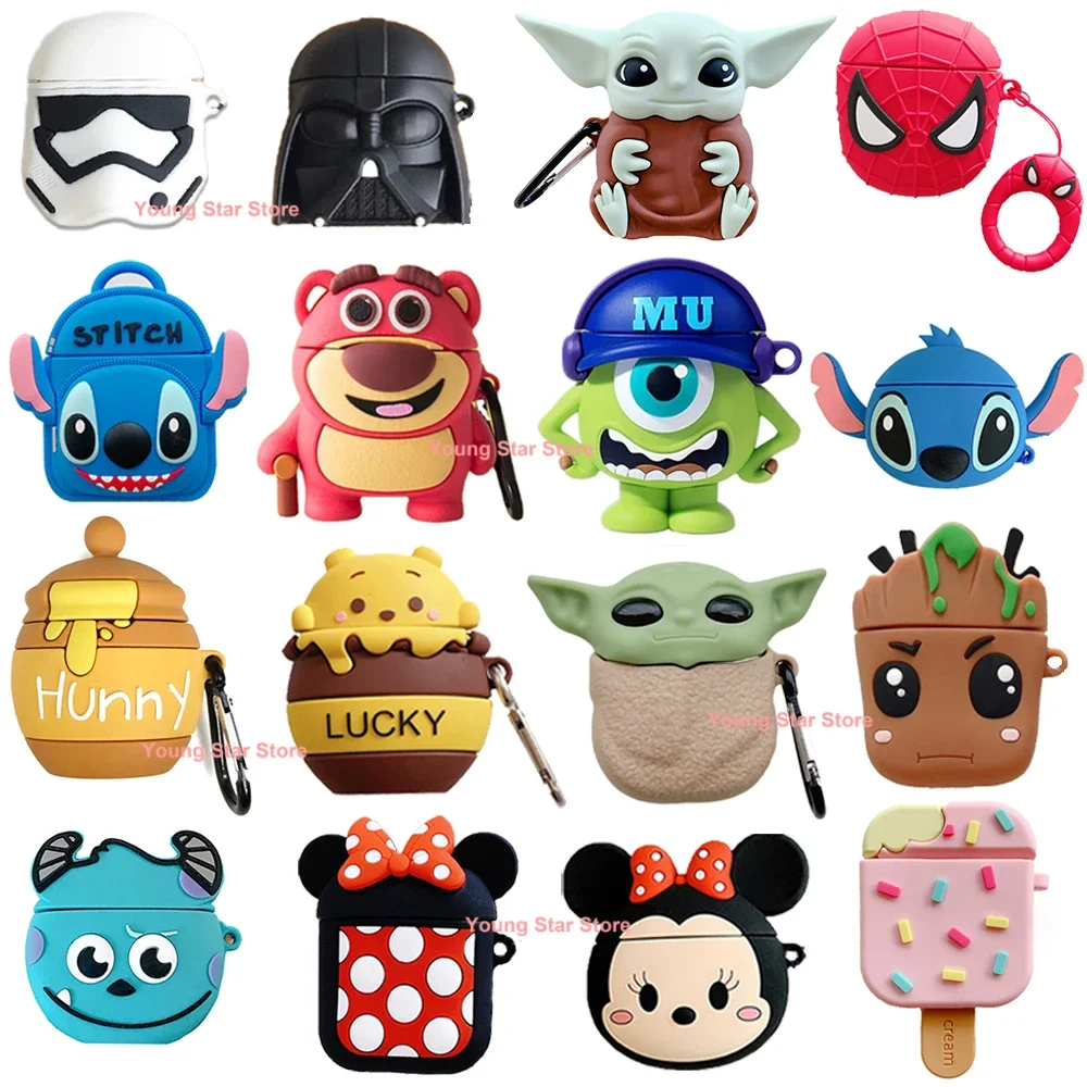 

Case for Apple AirPods 1 2 3 Pro Case for AirPods Pro2 Case Cute 3D Cartoon Earphone Cover Protective Case Earphones Accessories