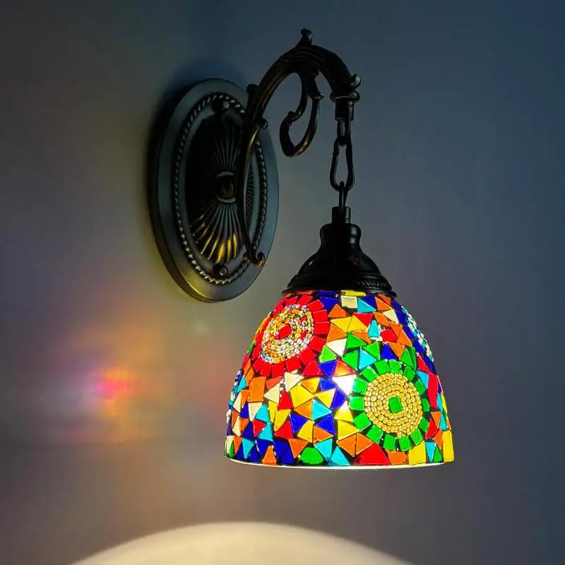 Bohemian Style Wall Lamp Retro Nostalgic Romantic Handmade Lighting Cafe Interior Wall Light Home Interior Decoration Lamps