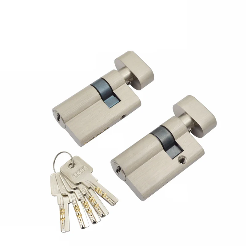 Picture 3: Pure Copper 51mm Diameter Glass Door Lock Core Large Single Cylinder Lock with Key Bile Eccentric Mechanism for Security