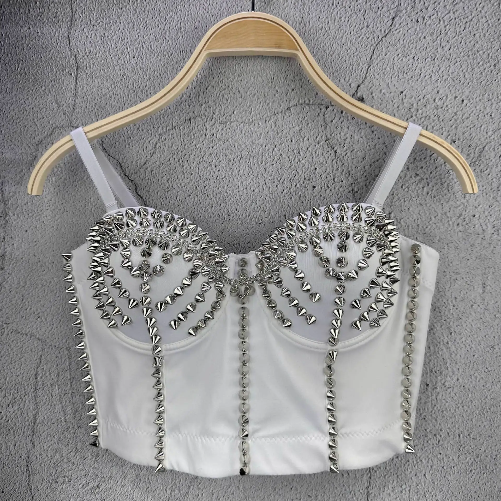 مشد بوستير مرصع بنمط فاسق للسيدات، توب قصير للمناسبات الخاصة، قمصان للحفلات المسائية، أزياء المسرح، ملابس نوم #3