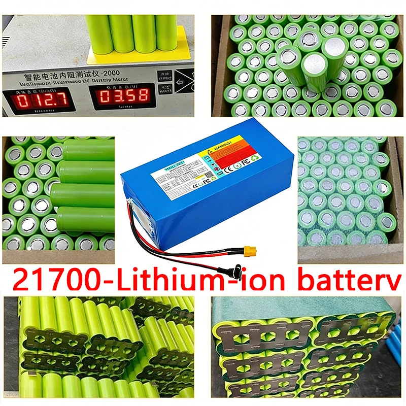 

48V10Ah 15Ah 20Ah 25Ah batería de litio21700 13S1500W con BMS para scooter de motocicleta eléctrica de gran capacidad+5A charger