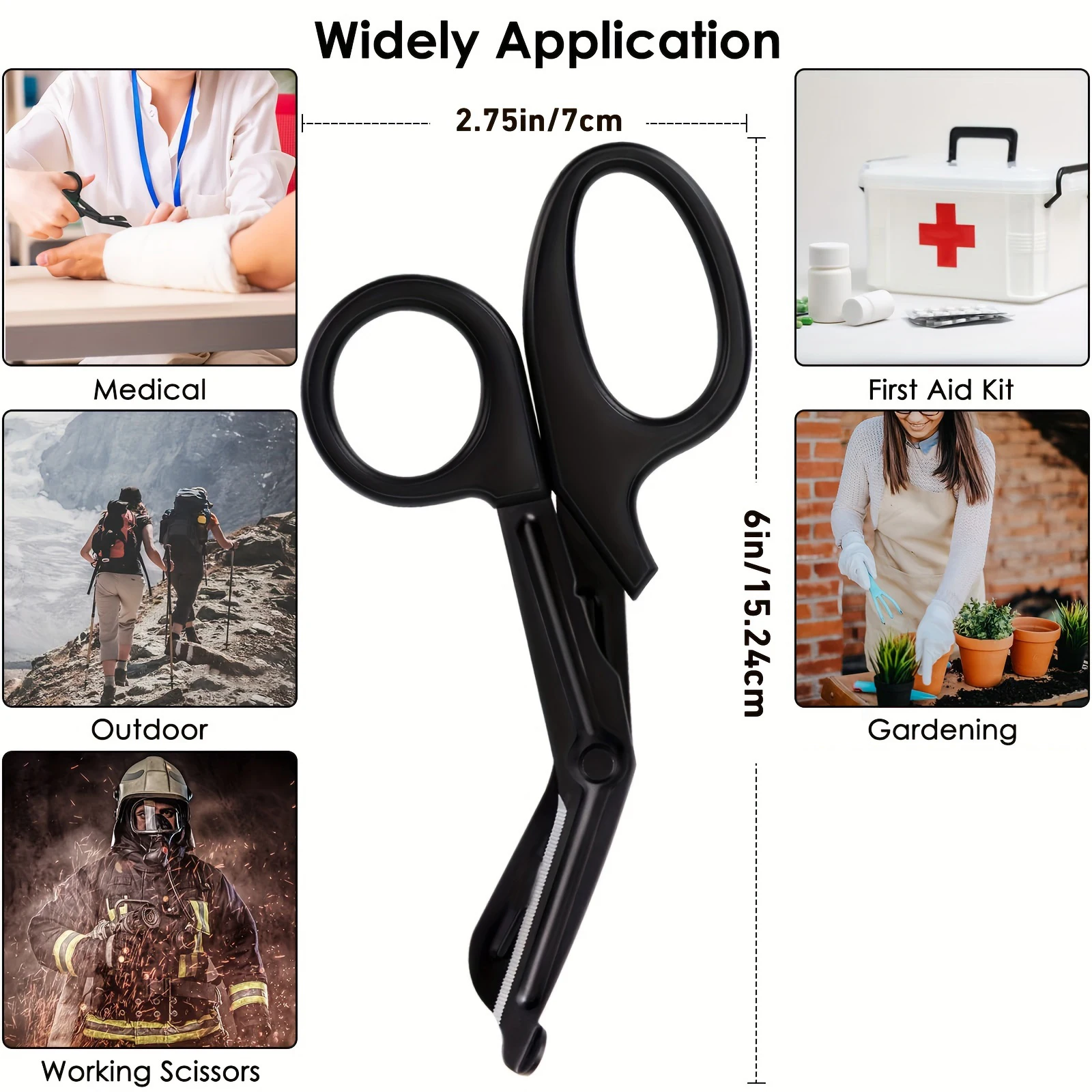3 Pcs Trauma Shears Medical Scissors, 6