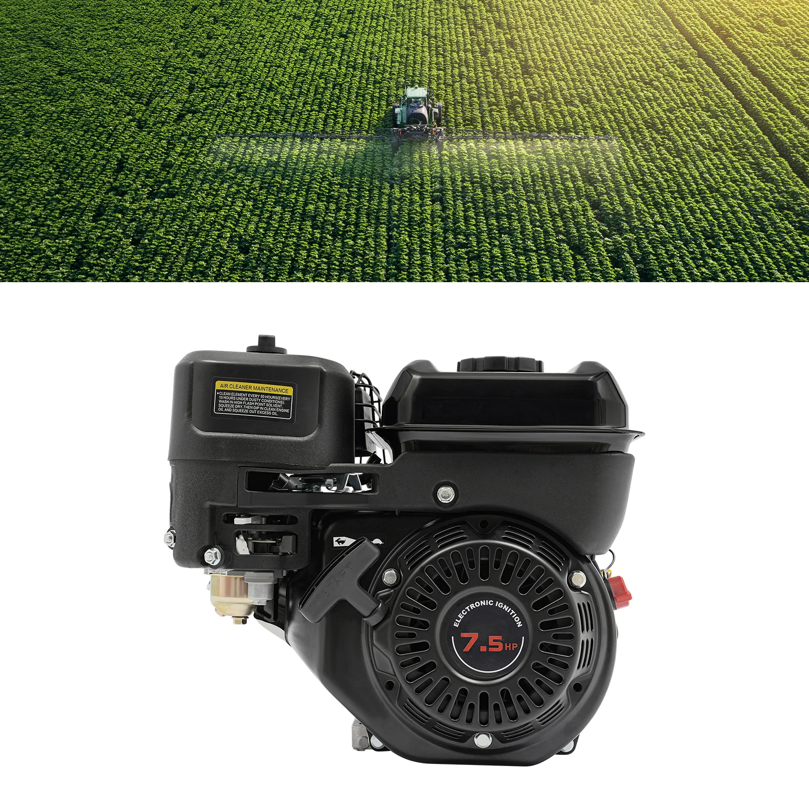 4-السكتة الدماغية 7.5 HP 212CC محرك البنزين محرك كارت محرك البنزين ث/مقبض نظام تبريد الهواء بدء ، انخفاض استهلاك الوقود 3600 دورة في الدقيقة