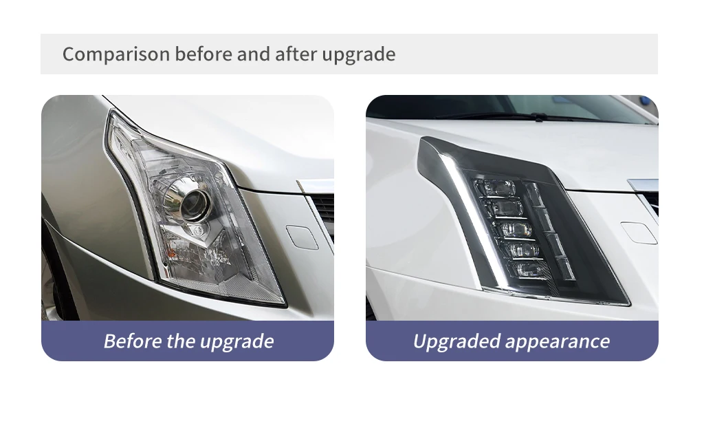 Nuevos faros delanteros certificación DOT para 'Cadillac SRX 2010-2015 piezas de automóvil impermeables a prueba de polvo cinco lentes envío a todo el mundo