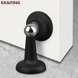 KK&FING New Stainless Steel Magnetic Door Gear Door Stopper Anti-collision Silicone Door Fixed Mute Door Touch Ground Suction
