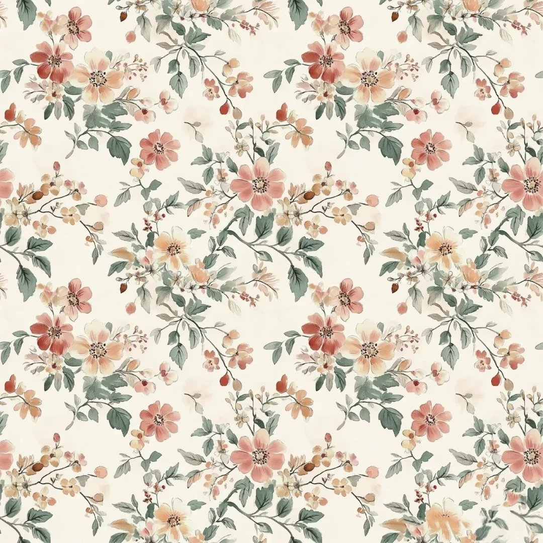 American retro hand-painted plant flower wallpaper TV background painting villa gold leaf bedroom custom 3d wallpaper