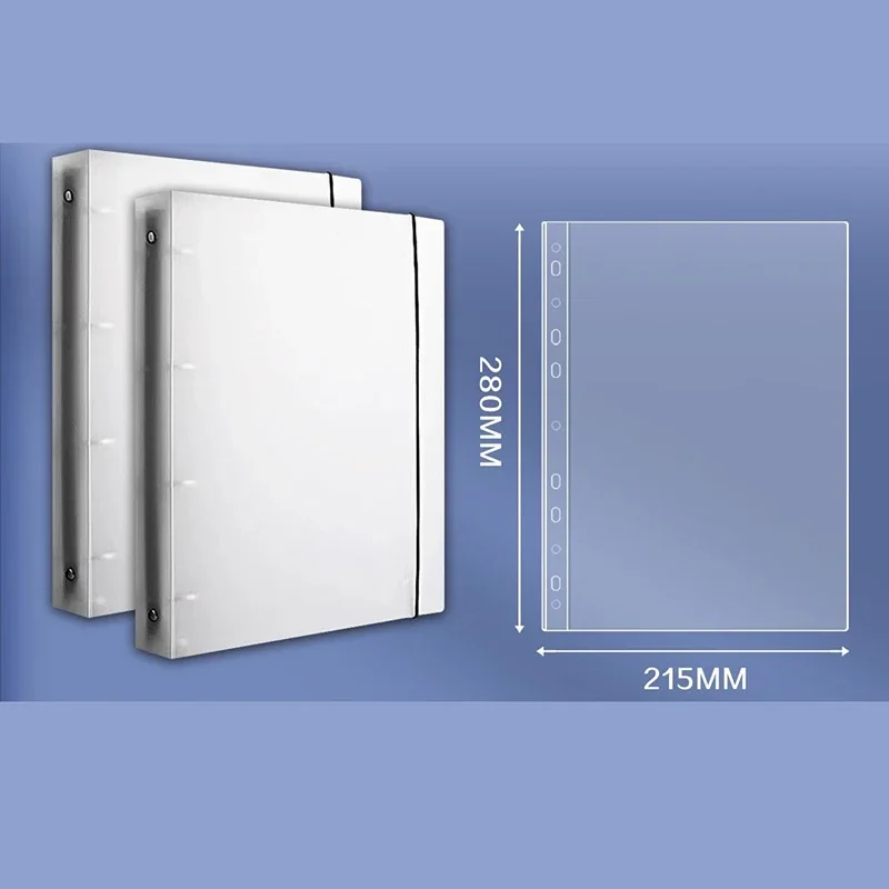 10 Sheets Stamp Pages Clear Stamp Binder Sleeves a4 PVC Free Postage Collecting Insert Album 1/2/3/4/5/6 Row Single Sided