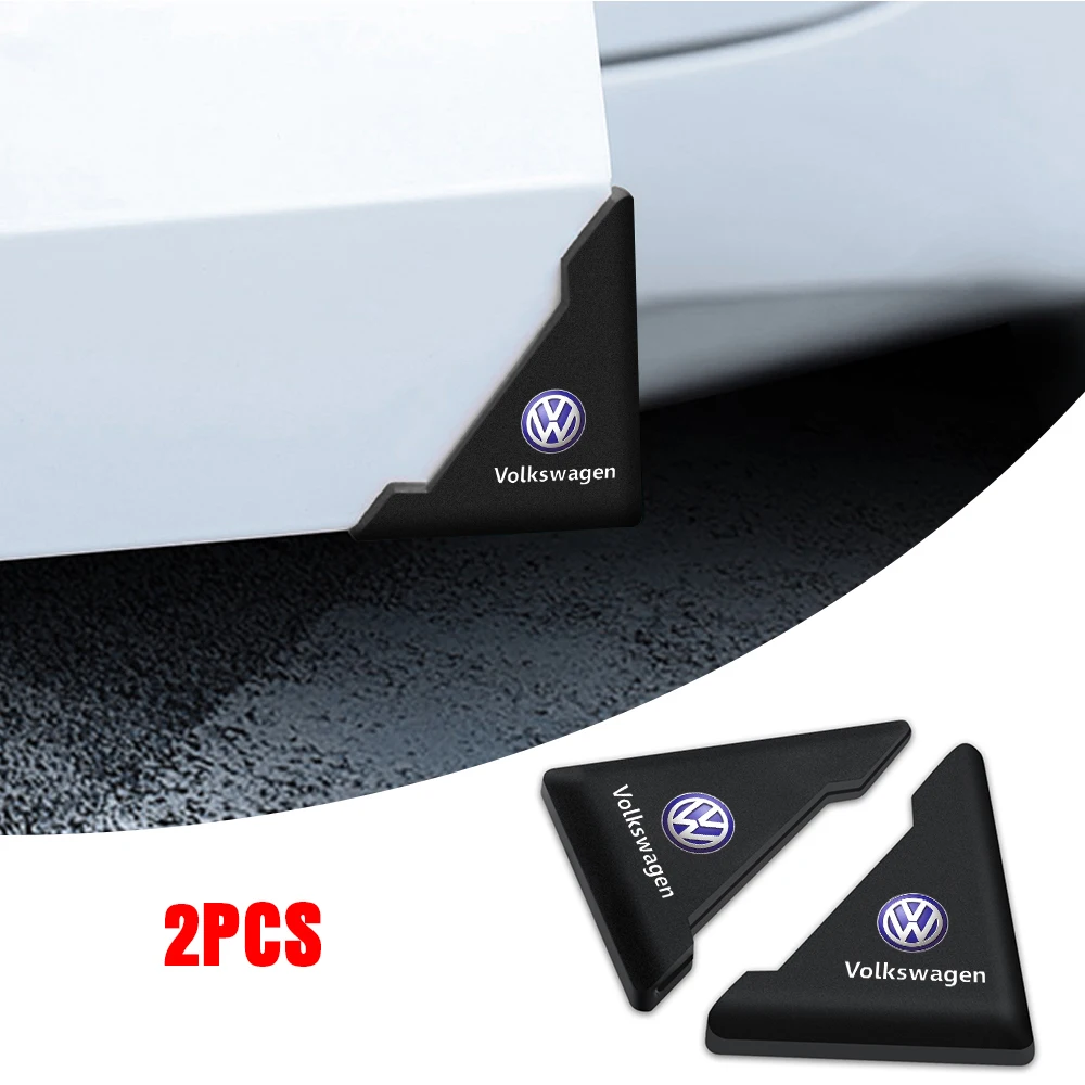 2Pc Car Door Corner Cover Bumper Crash Scratch Protector Sticker For Volkswagen Beetle Passat Blue Motion MTM Polo Golf Tiguan