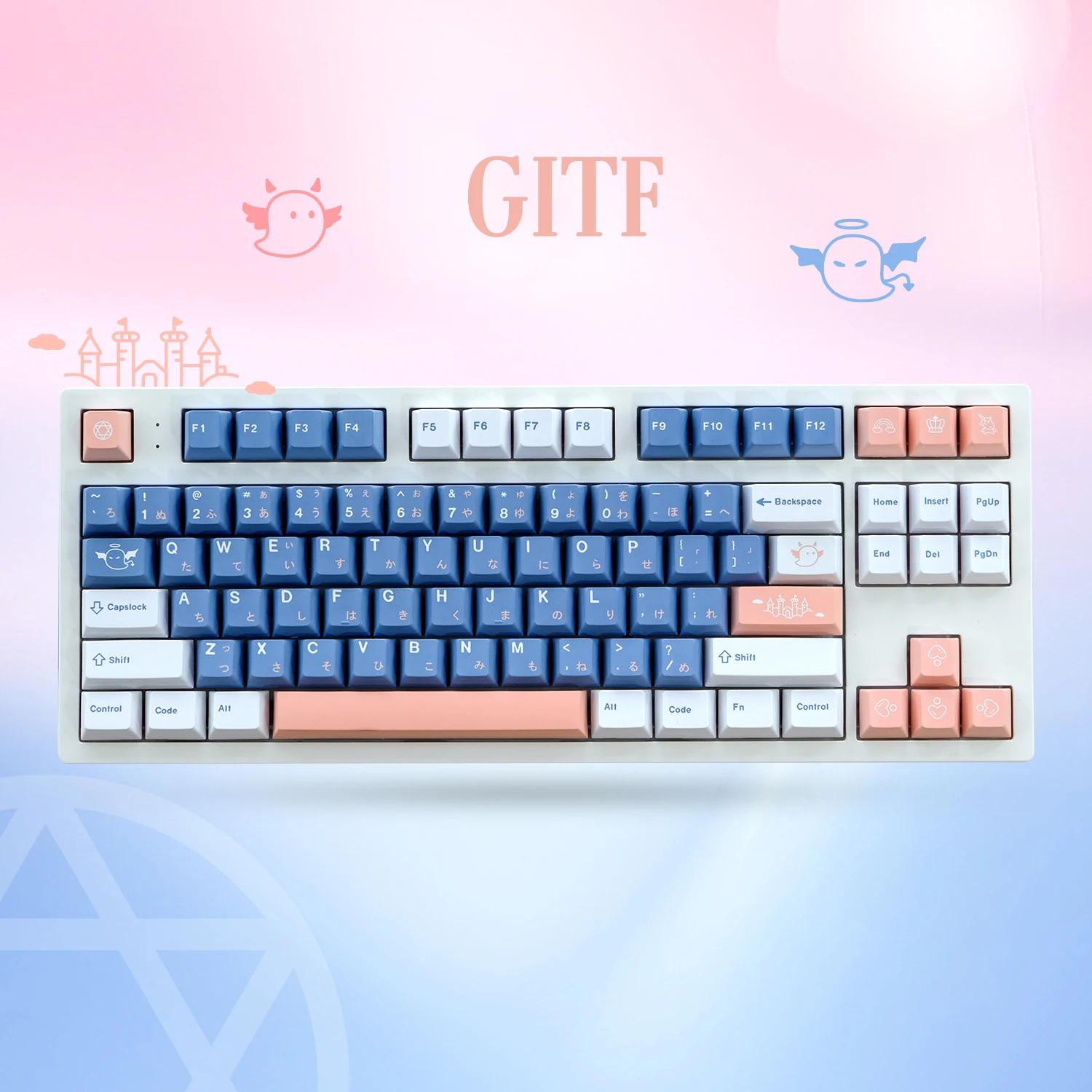 134 Keys Gift Keycaps Cherry Profile PBT Five-sided Dye Sublimation Mechanical Keyboard Keycap For MX Switch GH60 GK61 64 71 84