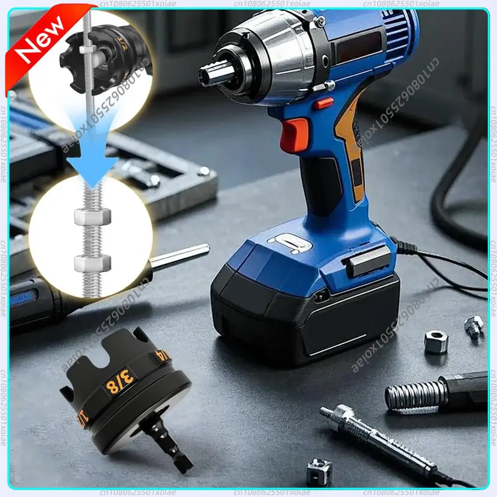 Nuts Drill Zipper Attachment Threaded Rod Nuts Runner for 1/4in 3/8in 1/2in Threaded Rods