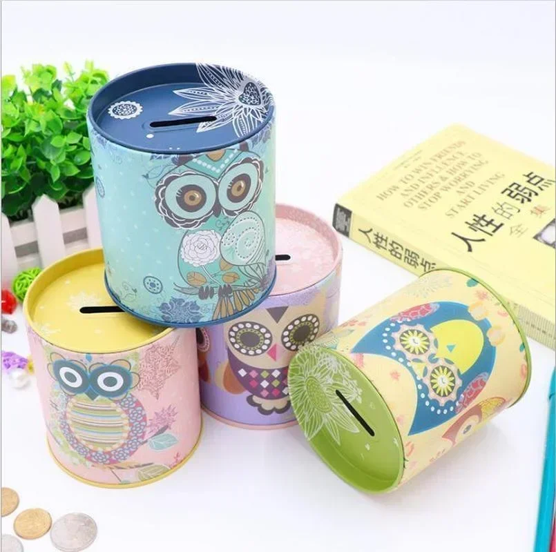 Brand New Metal Piggy Bank Coin Box Jewelry Storage Mini Tin Gift Cute Organizer Savings Home Accessories Living Room Decoration