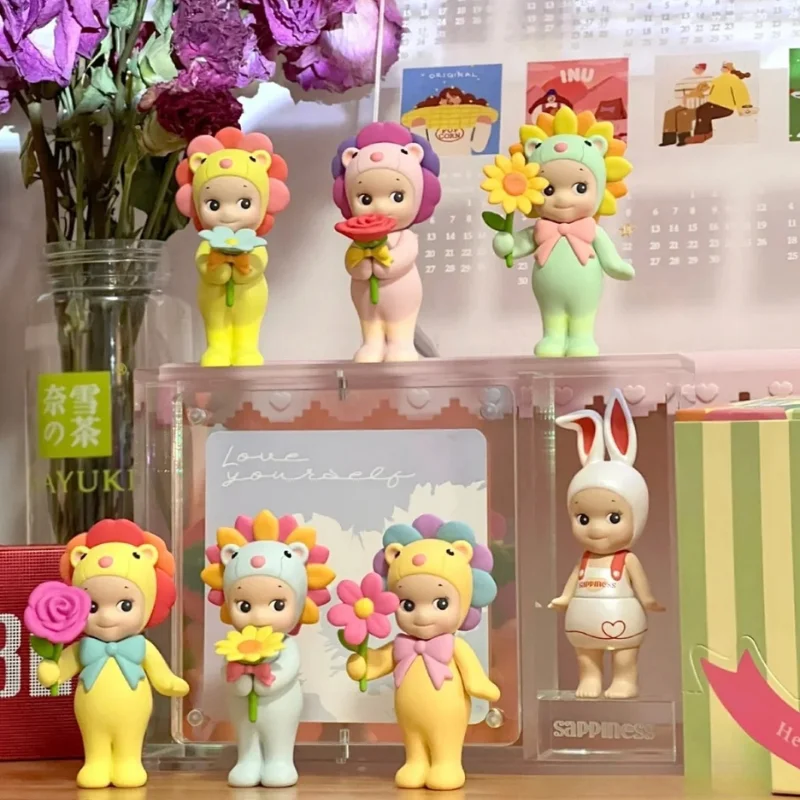 

Кукла Sonny Angel, цветок, подарочная серия, милая роза, подсолнух, мини-фигурка, 8 см, слепая коробка, кукла, игрушка, модель для детей, подарки на день рождения