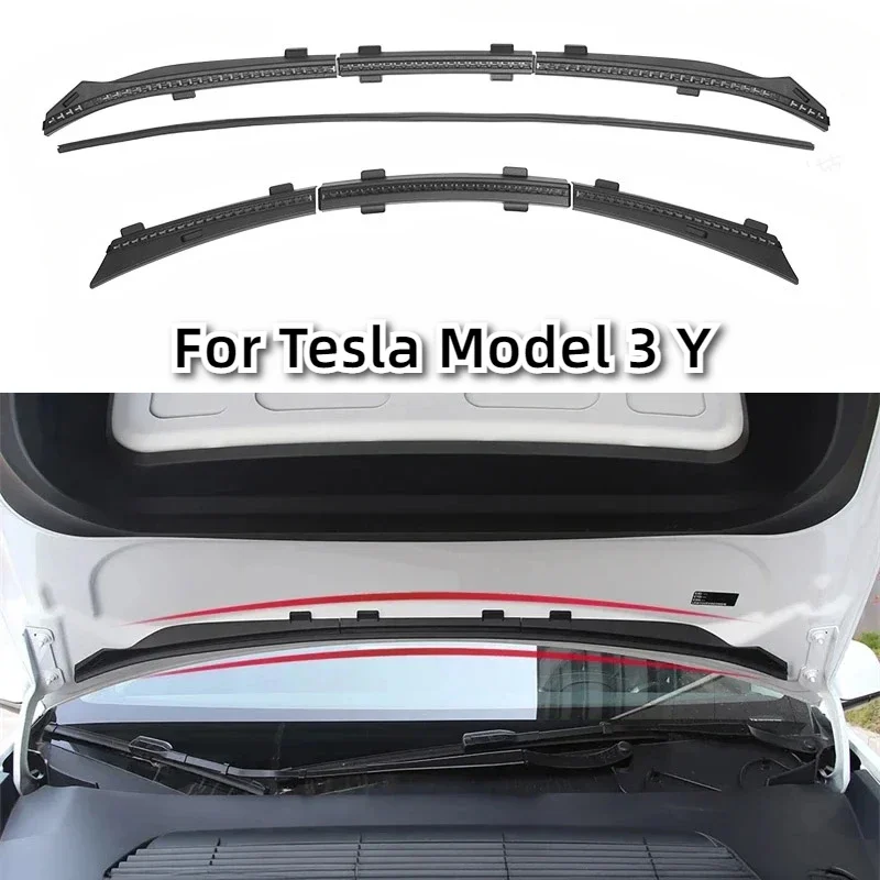 Front Trunk Hood Waterproof Strip for Tesla Model 3 Y Weatherstrip Chassis Air Inlet Protective Cover Seal Strips Accessories