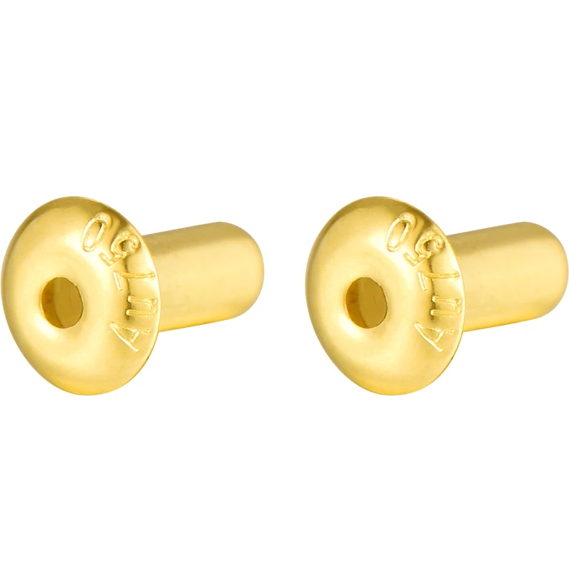 Pearls GEM Stone Hole Plug Spacer Mount Au750 Accessories Findings 18K Gold Tube with Rubber inside for Jewelry Making