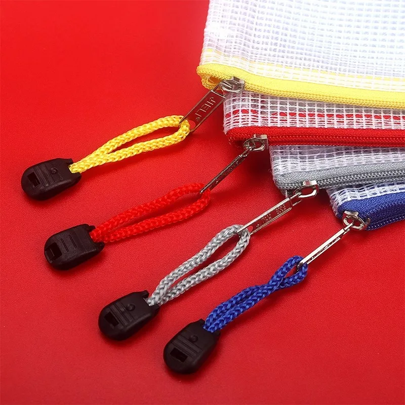 5pcs Transparent Zipper Storage Bag A3 A4 5 Plastic Mesh Waterproof Storage for Files Toys Stationery for Office Home Travel Use