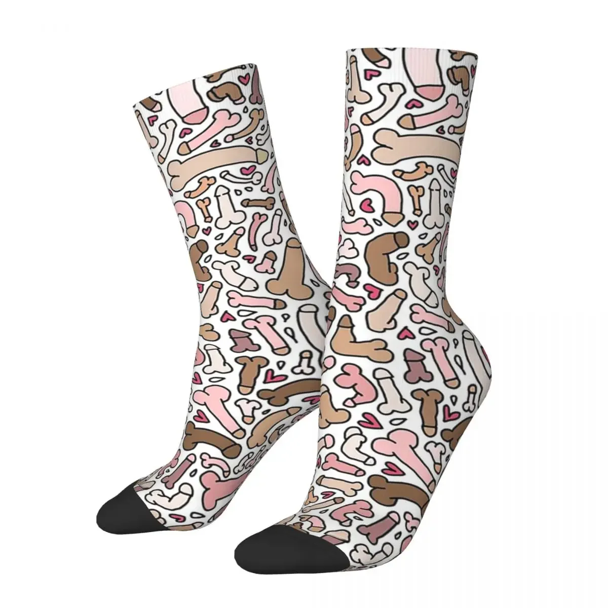 Penis Design Socks Harajuku Super Soft Stockings All Season Long Socks Accessories for Man's Woman's Birthday Present