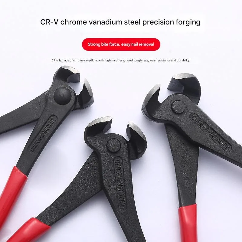 3-Pack Nail Puller 6-inch 7-inch 8-inch Cat's Paw Nail Puller & Remover End Cutting Pliers Staple Puller Carpenter's Tool CRV #3