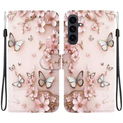 Floral Wallet Case for Coque Samsung Galaxy S23 S22 S21 FE 5G A34 A51 A54 S 21 20 S24 Ultra S20 S10 Plus A14 A52 A71 Flip Cover