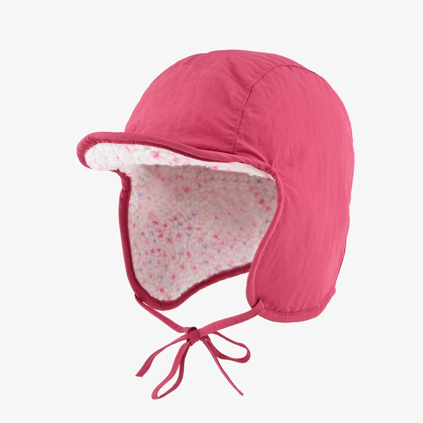 Lamb Wool Warm Ear Protection Lei Feng Hat Men Women Curved Brim Embroidery Fleece Windproof Cycling Face Small Pilot Bomber Hat