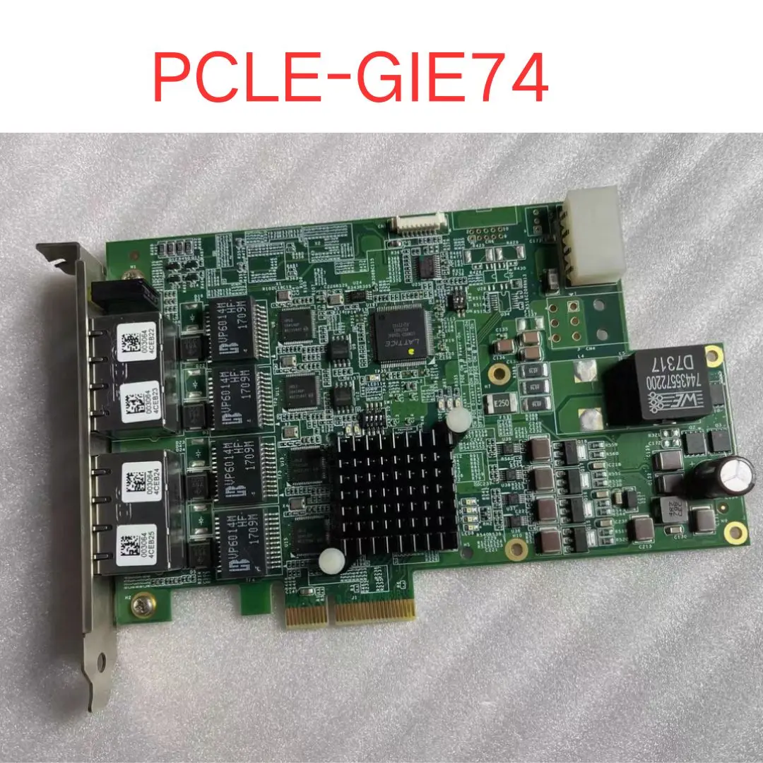 used PCLE-GIE74 image acquisition card POE4 port network card test OK Fast shipping