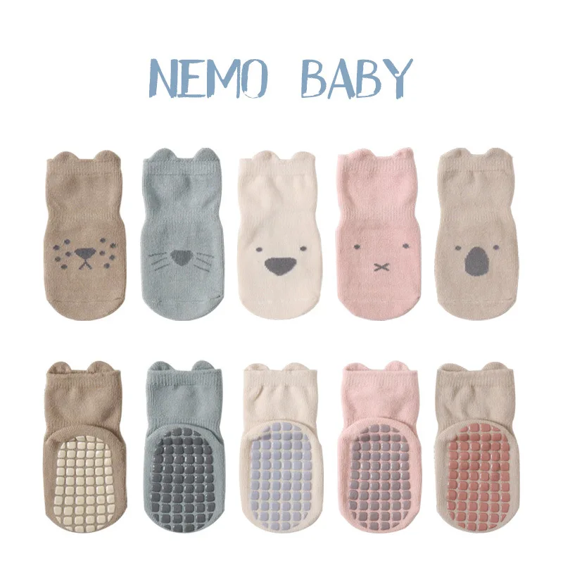 

Cute Animal Baby Girl Socks 100% Cotton Rubber Anti-slip Sock for Newborn Baby Infant Toddler Socks Kids Socks 0-5Y