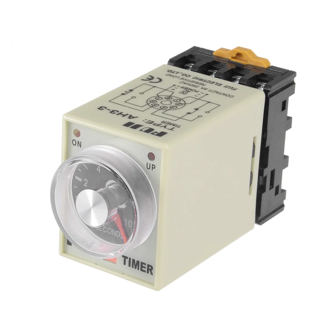 24VAC 10S 8 Terminals Range Adjustable Delay Timer Time Relay AH3-3 with Base