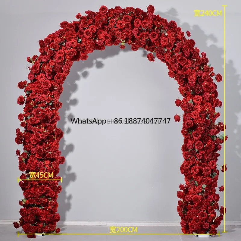 

Wedding Decorations Artificial Flowers Arch with Iron Frame for Event Decoration