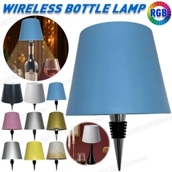 LED Wireless Wine Bottle Lamp Portable Touch Table Lamp RGB Breathing Light Desktop Decorative Table Lamp Dining Table Lighting