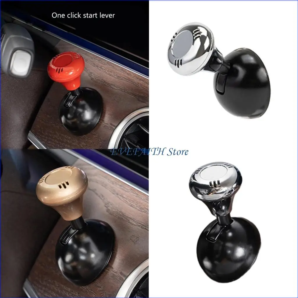 

124B Car Engine Start Stop Button Cover with Aromatic Diffuser, Vehicle Ignition Joystick Decorative Knob Sticker Accessories
