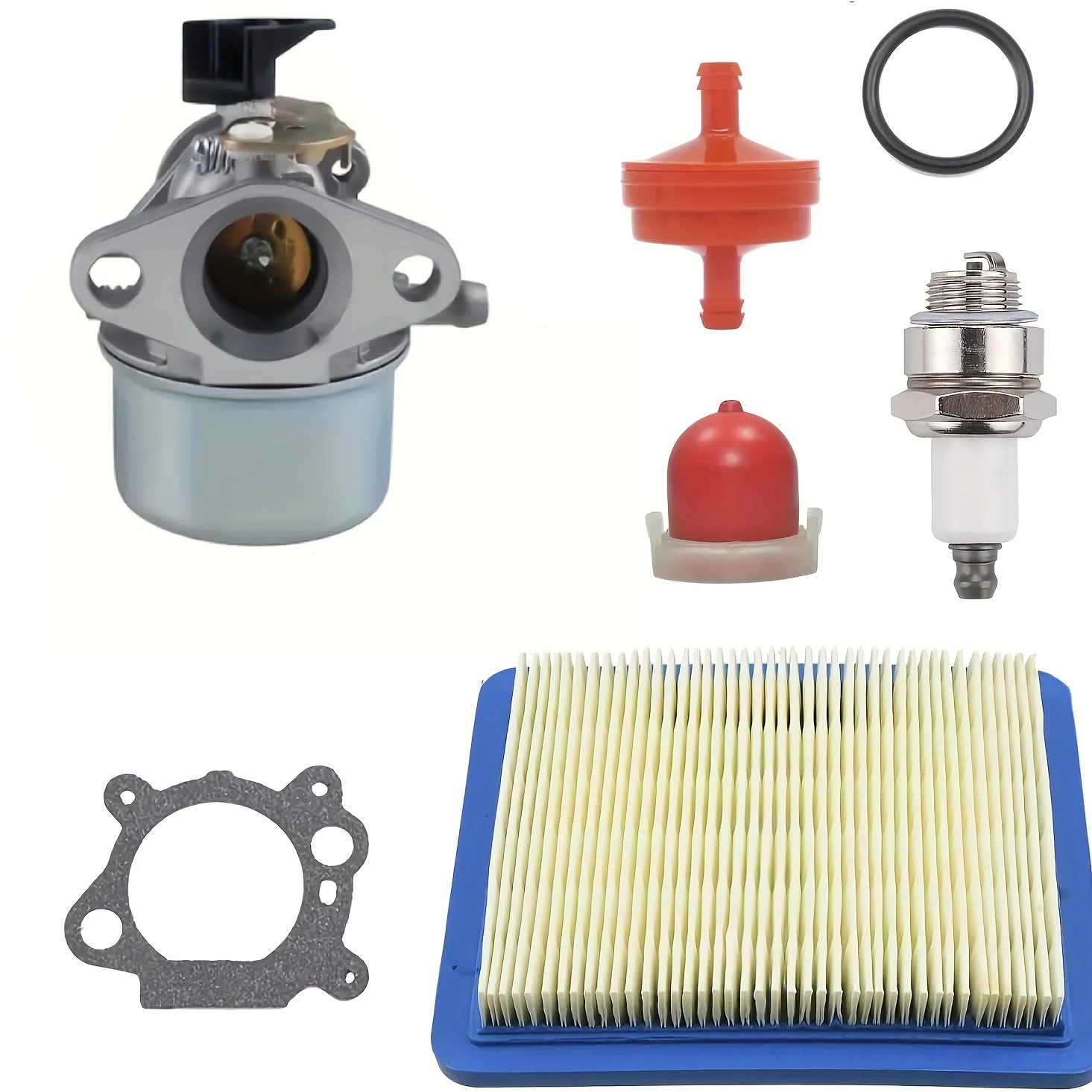 voor carburateur Briggs Stratton Quantum-motoren met pakkingen Chokesysteem vervangt 498965, compatibel met 122H00 127700 12F700