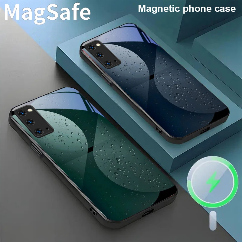 

Glistening water droplets For Samsung Galaxy S20 FE S21 S22 S23 Plus S24 Ultra 25 Edge S24Ultra 22Plus Magsafe Glass Phone Casee