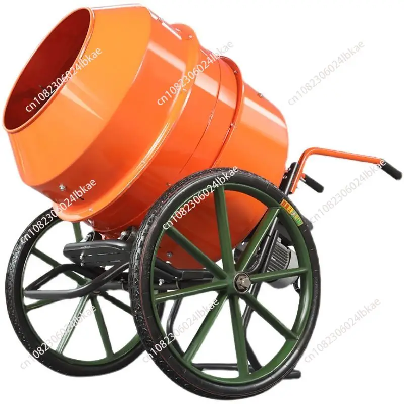 1PC 400L Mixer Concrete Household 220V Drum Type Moving Construction Site\Cement\Mortar Small Concrete Mixer